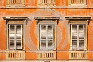 Historic colorful building in Modena