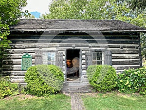 Historic Comstock Cabin in Owosso, Michigan