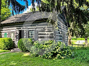 Historic Comstock Cabin in Owosso, Michigan