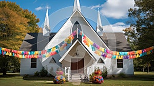 historic country church building