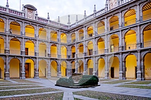 Historic courtyard of spanish university of Alcala de Henares, S photo