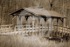 Historic covered bridge