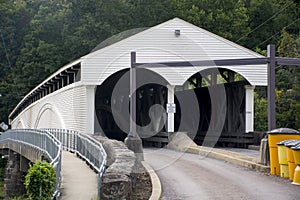 Historic covered bridge in Phillipi, West Virginia