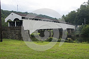 Historic covered bridge in Phillipi, West Virginia