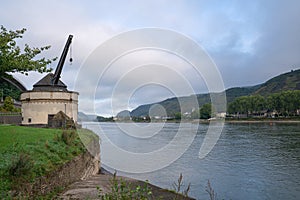 Historic crane, Andernach, Rhineland-Palatinate, Germany