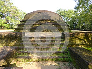 Historic crematory stupa in Sri Lanka