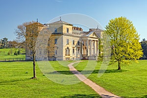 Historic Croome Court on a sunny Spring day.