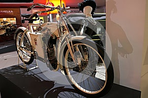 Historic Czechoslovak motorcycle Slavia CCR Laurin & Klement from year 1905