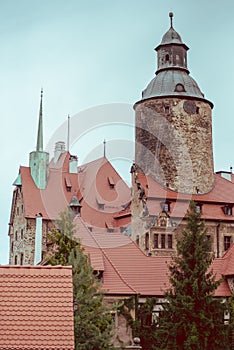 Historic Czocha Castle, Lower Silesian Voivodeship, in southwestern Poland, Europe