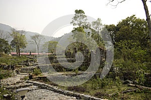 historic detention camp ruins at buxa fort