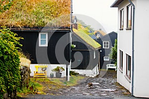 Historic district of Torshavn, Faroe Islands photo