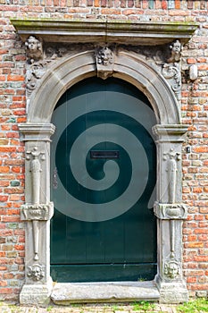 Historic door in Veere, Netherlands