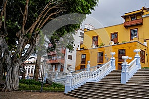 Historic downtown in Icod de los Vinos on Tenerife,.