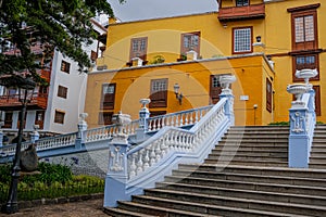 Historic downtown in Icod de los Vinos on Tenerife,.