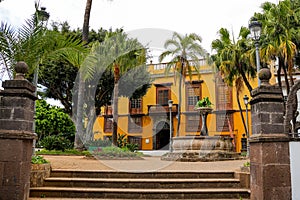 Historic downtown in Icod de los Vinos on Tenerife,.