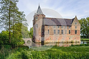 Historic Dussen castle in the Dutch province of Noord-Brabant