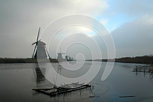 Historic dutch windmills