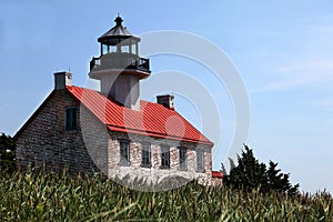 The Historic East Point Lighthouse, Delaware Bay, Heritage Trail,  New Jersey, USA.