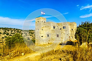 Historic En Tina police station, in Amud Stream Nature Reserve photo