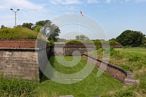 Fort Jay on Governors Island Exterior during the Summer in New York City