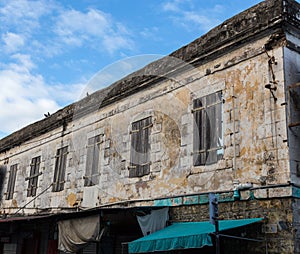 Historic facade in port louis mauritius