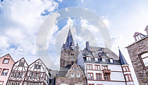 Historic Facades Bernkastel-Kues Rhineland Palatinate Germany