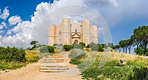 Historic and famous Castel del Monte in Apulia, southeast Italy