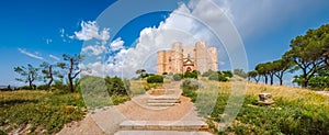 Historic and famous Castel del Monte in Apulia, southeast Italy