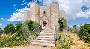 Historic and famous Castel del Monte in Apulia, southeast Italy