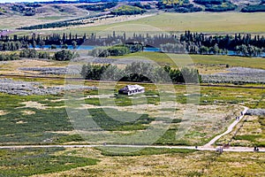 Historic farm house on the ranch. Glenbow Ranch Provincial Recreation Area Alberta Canada