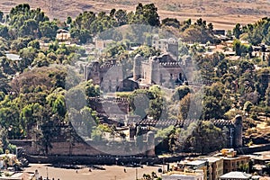 Historic Fasilides castle in Gondar, Ethiopia