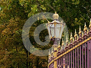 Historic Fence With Lantern photo