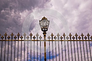 Historic Fence With Lantern photo