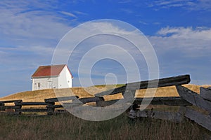 Historic Foghorn Warning Station in Evening Light, East Point, Saturna Island, Gulf Islands National Park, British Columbia Canada