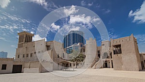 Historic fort at the Museum of Ajman timelapse