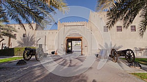 Historic fort at the Museum of Ajman timelapse