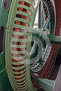 Historic generator in an old power plant