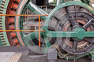 Historic generator in an old power plant