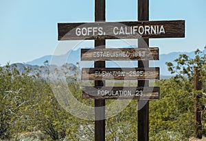 The historic ghost town of Goffs, California