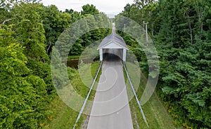 Historic Giddings Road Covered Bridge in Ashtabula county, Ohio