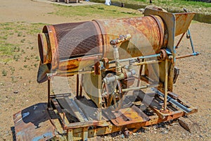 Historic Gold Mining Sluice Box  Prospectors used. They separated gold from sand and gravel. In Prescott Valley, Prescott National photo