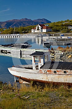 Historic gold rush village of Atlin, BC