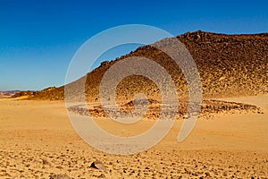 Historic grave. Sahara desert. Tassili nAjjer National Park, Algeria, Africa