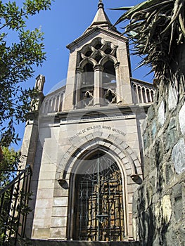 historic grave in Santiago de Chile with inscription Sepulcro de Benjamin Vicuna Mackenya - engl: grave of Benjamin Vicuna photo