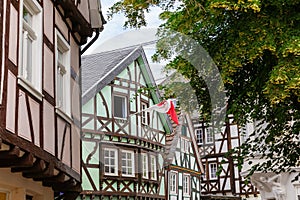 Historic half-timbered houses in Linz am Rhein