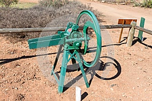 Historic hand operated lucern chaff cutter