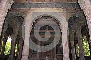 Historic Holkar Era Chatri or Cenotaph Interior with Idols