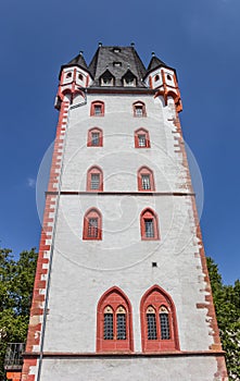 Historic Holzturm tower in the center of Mainz