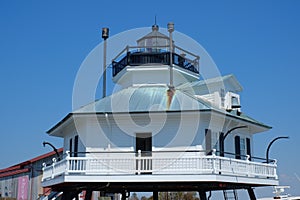 Historic Hooper Straits Lighthouse on the Chesapeake bay