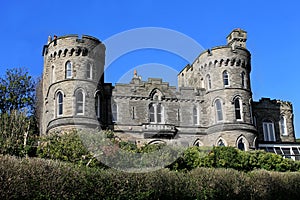 Historic house with castle turrets photo